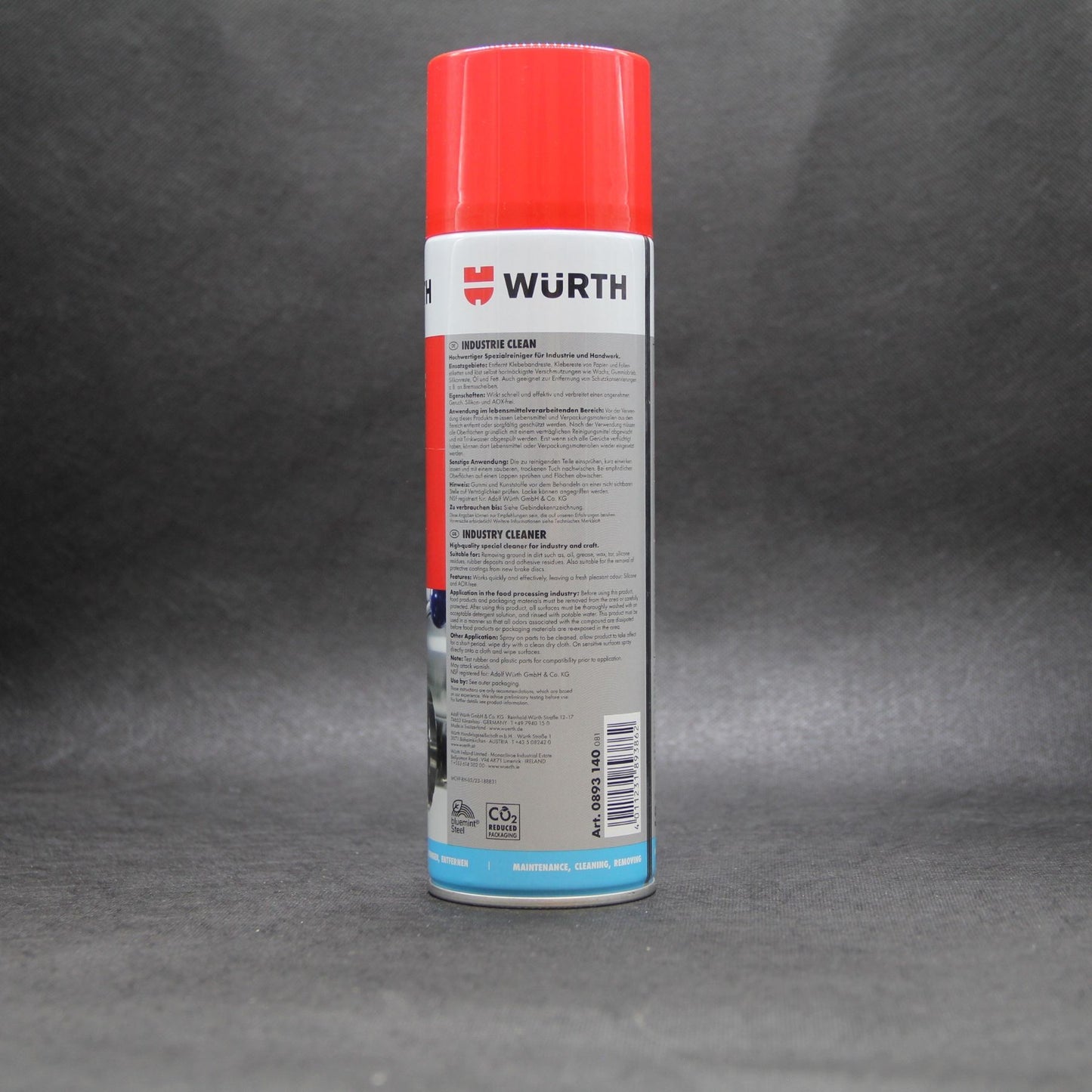 3 er Set - Industrie Clean von WÜRTH 500ml - Spezialreiniger