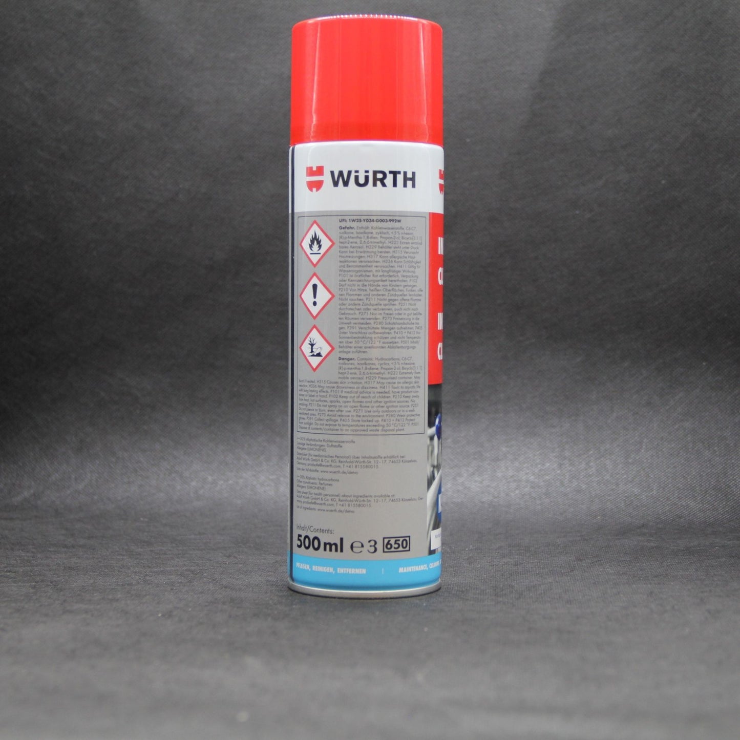 3 er Set - Industrie Clean von WÜRTH 500ml - Spezialreiniger