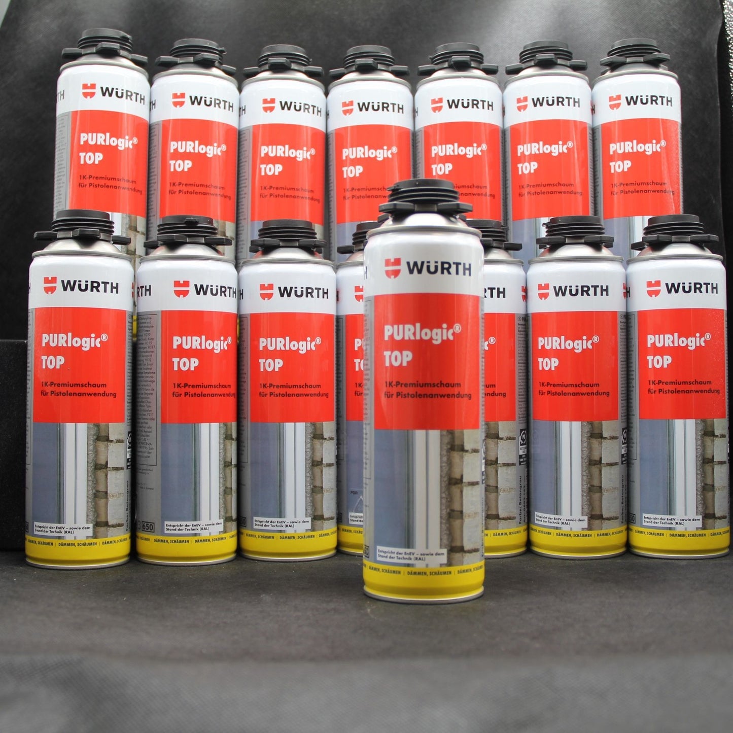 15x 1K-Pistolenschaum Purlogic TOP von WÜRTH ( Bauschau, Montageschaum )
