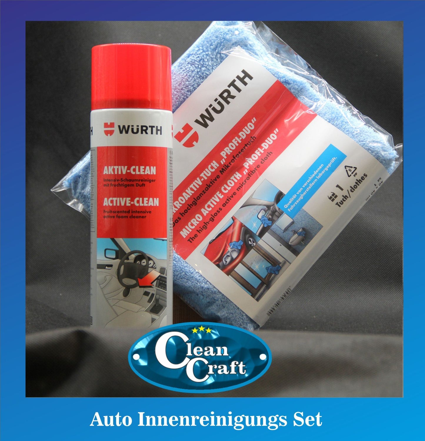 Fahrzeugreiniger Activ Clean + Mikrofasertuch