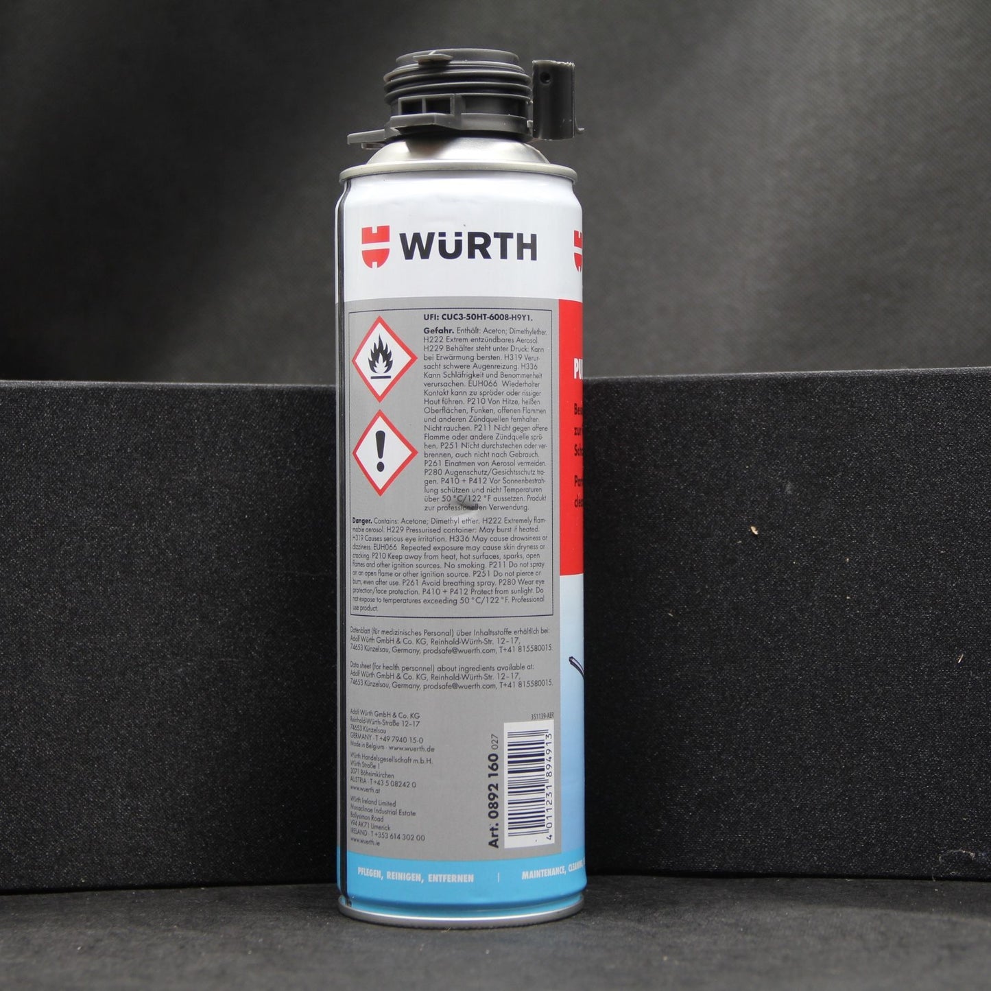 PU Schaumreiniger Purloic Celan hochwirksames Lösemittel von WÜRTH