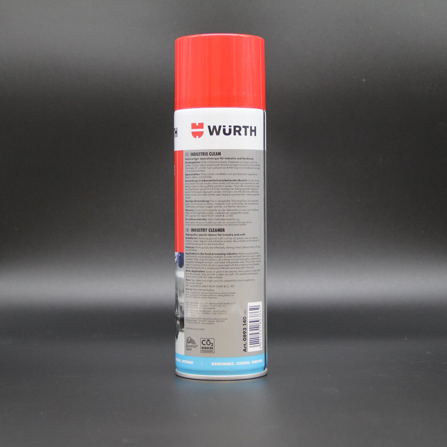 2 er Set - Industrie Clean von WÜRTH 500ml - Spezialreiniger