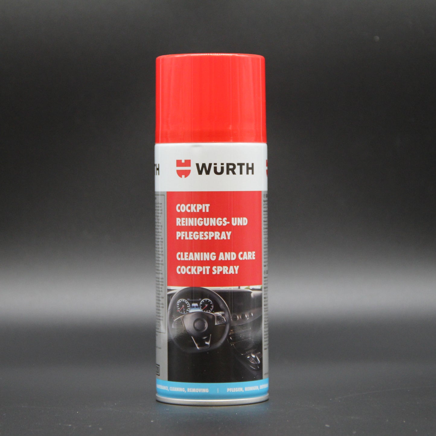 Cockpitspray Pflege u. Reinigung fürs Auto und frischt die Farbe auf.